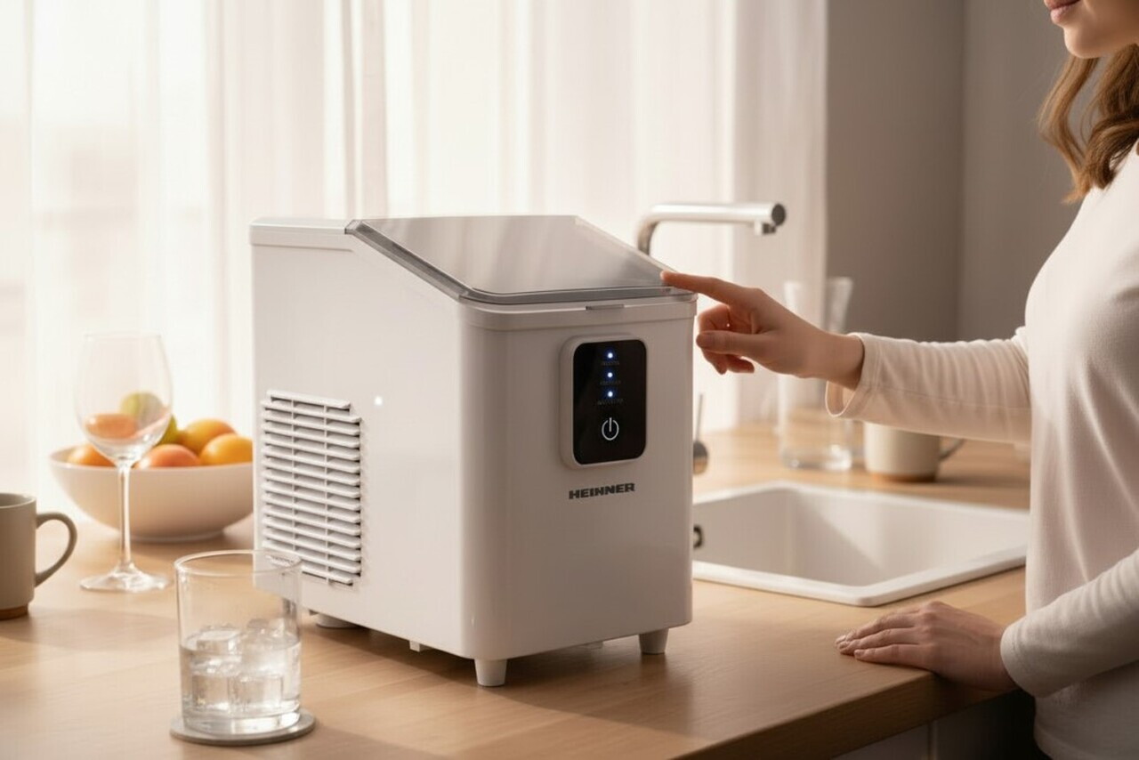 Masina pentru cuburi de gheata Frosty Breeze, Heinner, 120W, 0.8L, alb - view 6