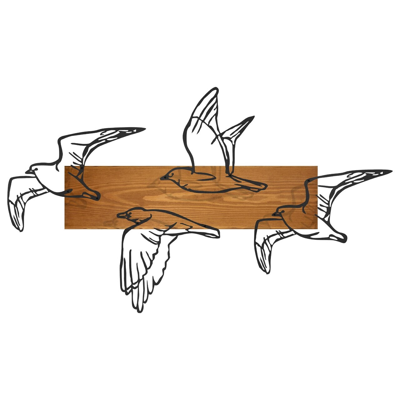 Decoratiune de perete, Mouette, Cadru: Lemn (Grosime: 2 cm), Nuc negru — imaginea 7