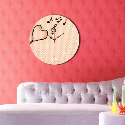 Ceas de perete, ms-10, mdf, ø40 cm, multicolor
