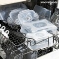 Set 3 caserole pentru vidat si pompa manuala Vacse InnovaGoods, 600 ml / 1 L / 1.2 L