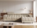 Coltar extensibil dreapta 3 locuri ELTAP, RT-18AU, Felro, 285x181x93 cm, lemn/poliester, bej inchis