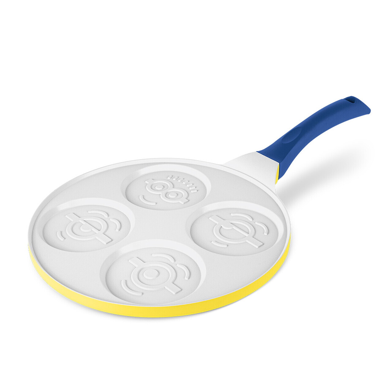 Tigaie pentru clatite, 4 forme Berlinger, Minions Collection, 26 cm, aluminiu turnat, galben/albastru - view 4