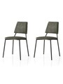 Set scaune 2 piese, Nmobb, Lıma, Negru / Antracit