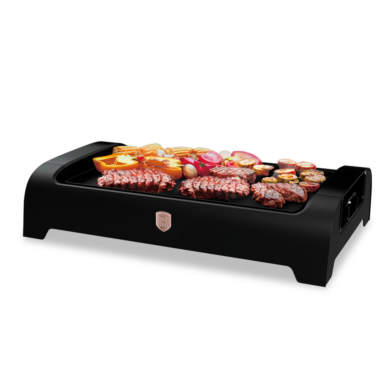 Gratar electric de masa Berlinger Haus, Black Rose, 1500W, 37x24 cm, aluminiu turnat, negru - imagine 4