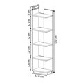 Corp biblioteca, Hanah Home, Aura, 37.8x150x23.8 cm, Travertin/Nuc