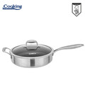 Tigaie adanca 4.2 L, Titanium3, Cooking by Heinner, 28x7.5 cm, inox/sticla, argintiu