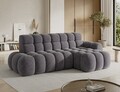 Coltar extensibil stanga 3 locuri ELTAP, Ceedro, 283x165x98 cm, lemn/poliester, gri