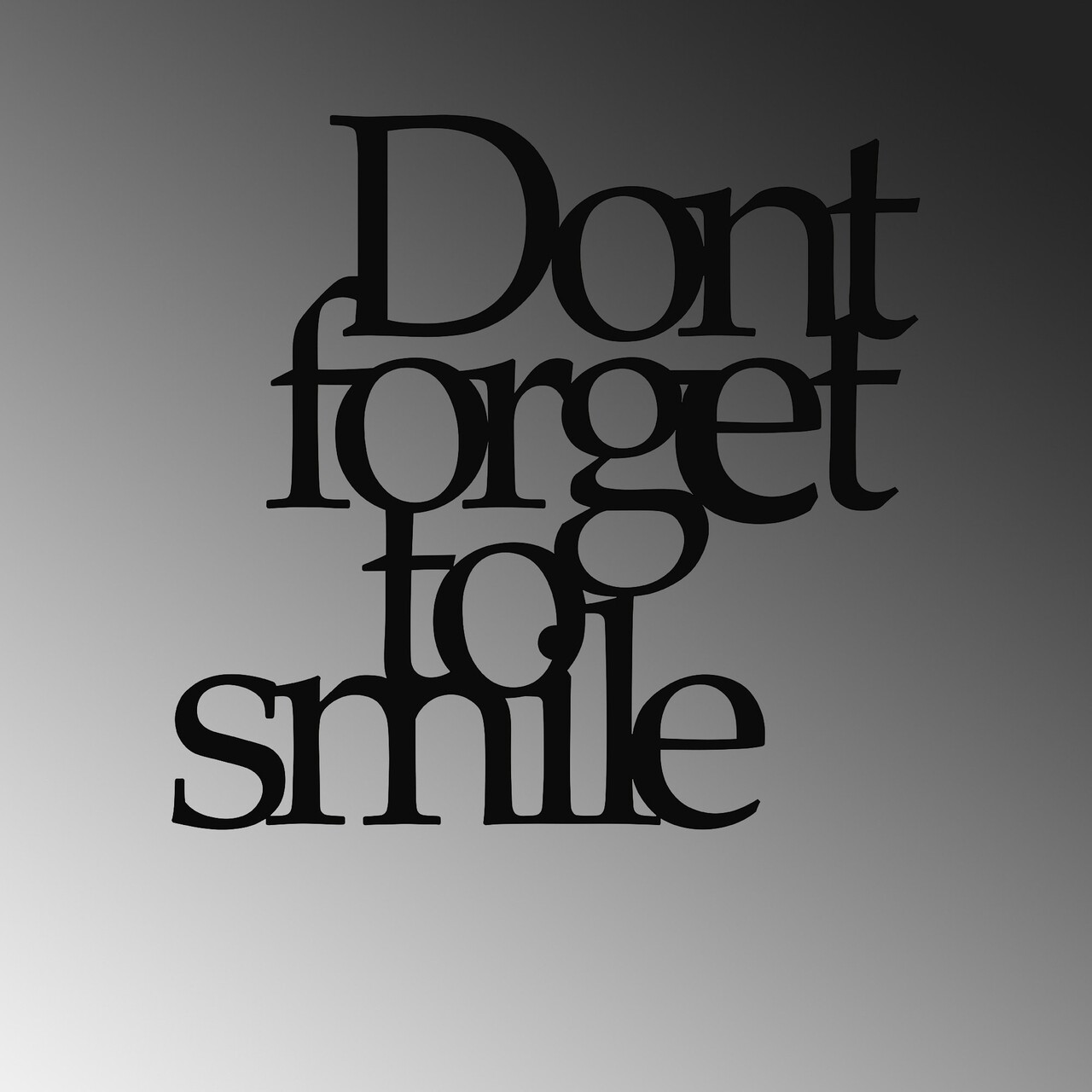 Decoratiune de perete, Dont Forget To Smile 183, Dimensiune: 67 x 70 cm, Negru - view 6