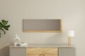 Oglinda decorativa, Siam, Lariya, 40x120x2.2 cm, MDF , Alb / Natural