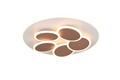 Plafoniera Mandala, TRIO, 48x7.5 cm, 35W, 1x SMD, metal, maro/alb