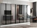 Dulap pentru haine, Hanah Home, Nisa, 315x210x52 cm, Alb