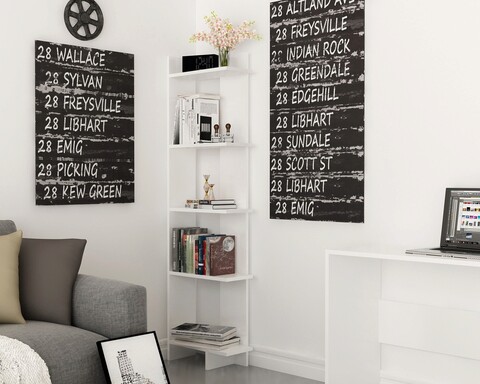 Corp biblioteca, zena home, als, pal, alb
