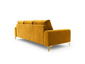 Canapea, Madara, Mazzini Sofas, 3 locuri, gold legs, 222x102x90 cm, catifea, galben