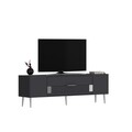 Comoda TV, Olivia, Dekolp4, Antracit / Argintiu