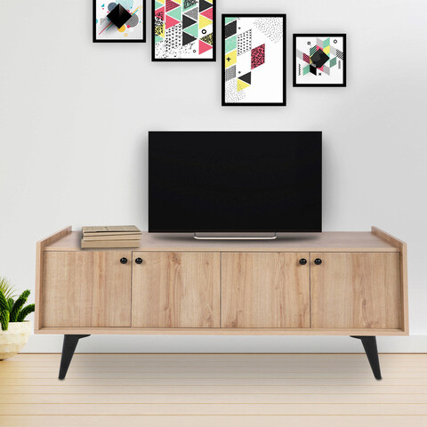 Comoda tv, mod design, hanoi, 150x40x62 cm, stejar