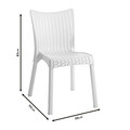 Scaun de gradina Confident, Pakoworld, 50x55x83 cm, polipropilena, maro inchis