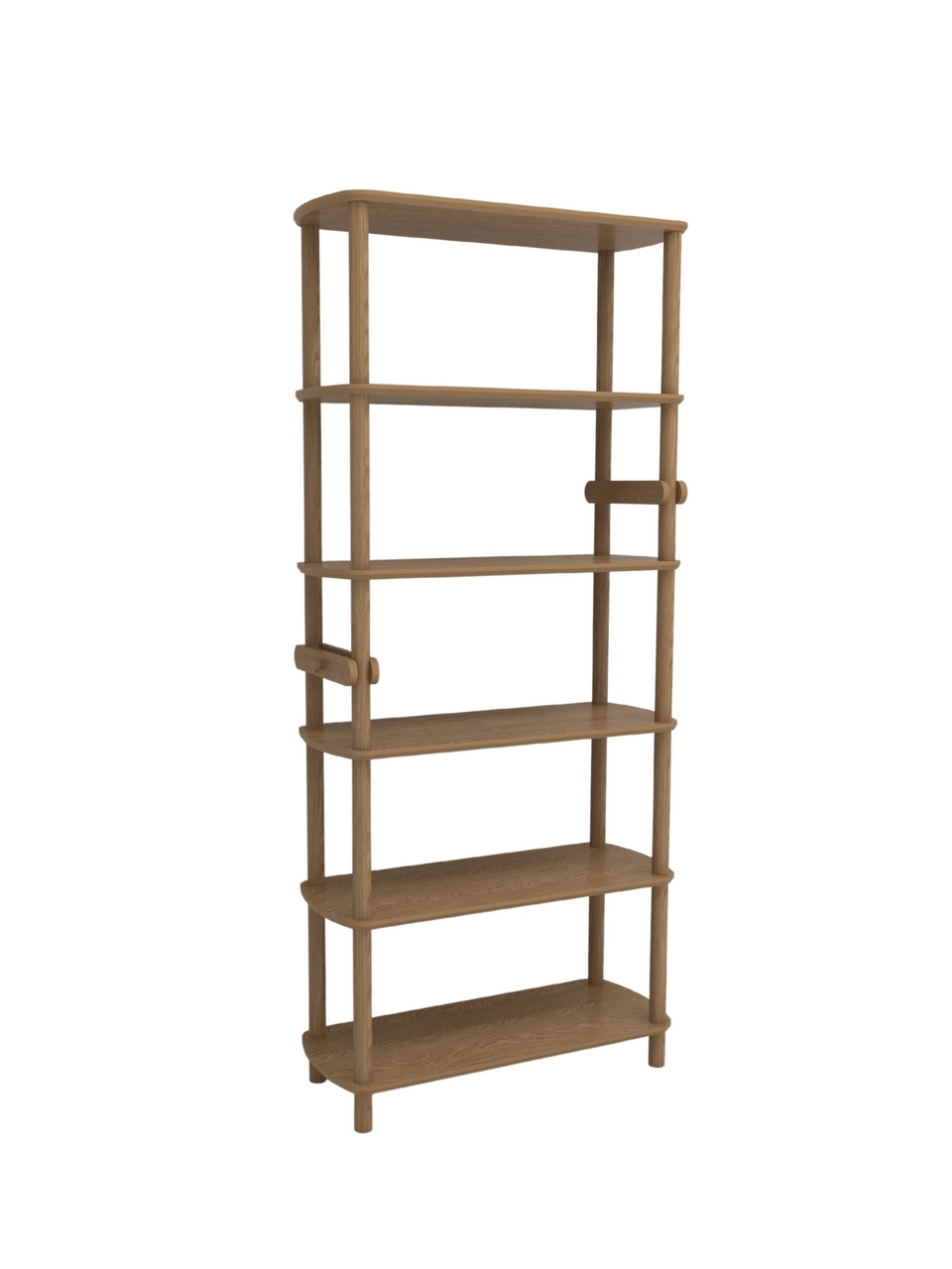 Corp biblioteca, Hanah Home, Rosa 6, 80x174x30 cm, Stejar - view 8