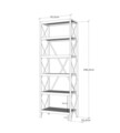 Biblioteca Suadiye, Kalune Design, 50x35x180 cm, natural/negru