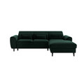 Coltar extensibil dreapta 4 locuri ELTAP, Foble, 267x196x100 cm, lemn/poliester, verde inchis