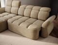 Coltar extensibil stanga 3 locuri ELTAP, Beneth, 301x185x115 cm, lemn/poliester, bej inchis