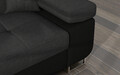 Coltar extensibil stanga 4 locuri ELTAP, Armd-73, Armando, 289x203x85 cm, lemn/poliester, gri inchis/negru