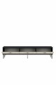 Comoda TV, Hanah Home, Ilay, 180x41x30 cm, Antracit / Travertin / Argint