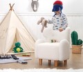 Fotoliu pentru copii, Fluffe, 209FLF1430, Blana artificiala, Alb