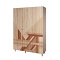 Dulap pentru haine, Vella, Lena 3 -910, 135x192x52 cm, PAL, Sonomo
