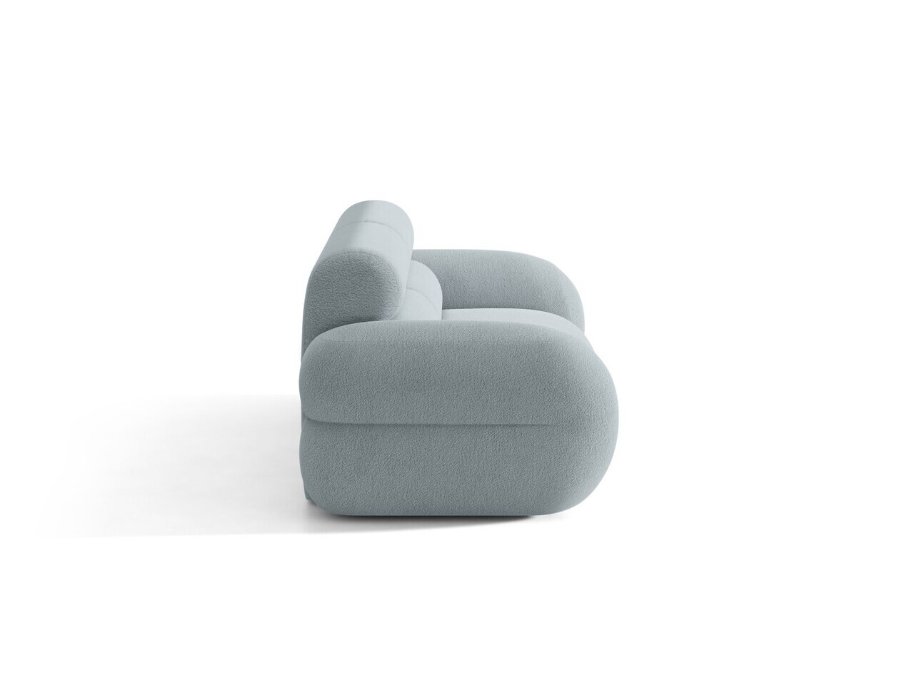 Canapea 3 locuri, Neo, Micadoni Home, 220x100x83 cm, tesatura Boucle, albastru deschis — imaginea 5