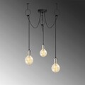 Lustra, Opviq, 892OPV1744, Metal, Negru/Nichel