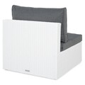 Element central, Miami, L.73.5 l.83 H.65, aluminiu, alb/gri