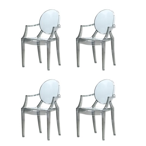 Set 4 scaune Princess, Heinner, policarbonat, transparent