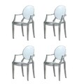 Set 4 scaune Princess, Heinner, policarbonat, transparent