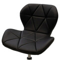 Scaun de birou Frea II, Pakoworld, 47x52x82 cm, piele ecologica/metal, negru/argintiu