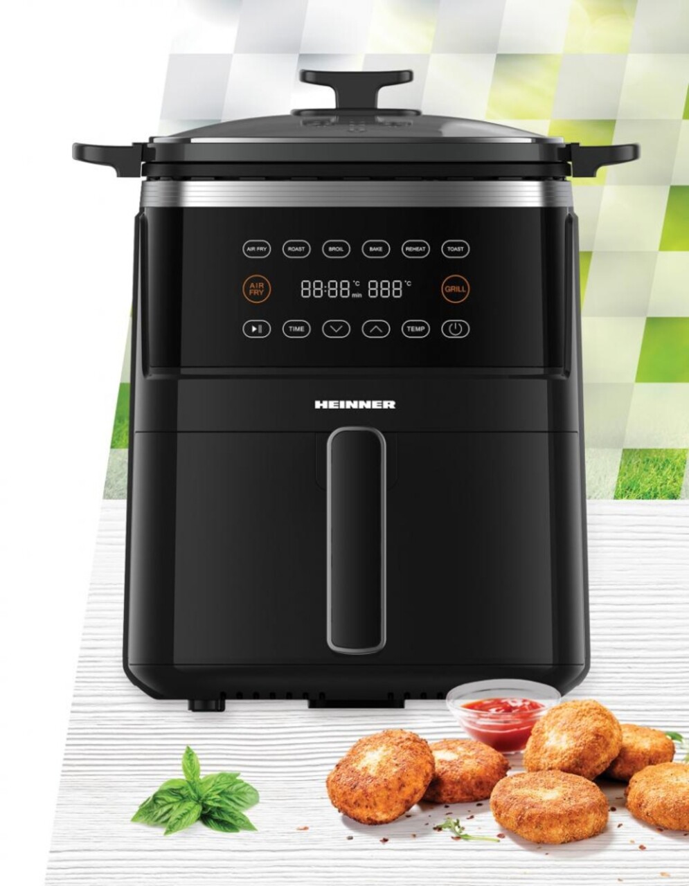 Friteuza Heinner, 2600W, 5L, negru