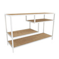 Comoda TV, Retricy, Robbins, 120x39x75 cm, PAL, Stejar alb