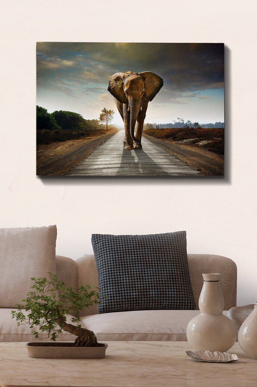 Tablou decorativ, Kanvas Tablo (70 x 100), Canvas, Rama din lemn (grosime 3 cm), Multicolor — imaginea 2
