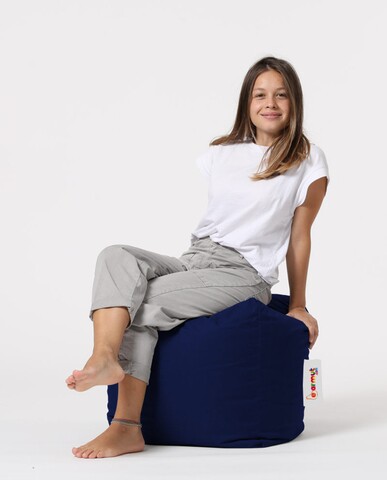 Taburet puf, Square Pouf, Ferndale, 45×45 cm, poliester impermeabil, albastru inchis 45x45 imagine model 2022
