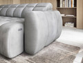 Coltar extensibil stanga 4 locuri ELTAP, LT-04SO, Falconn, 258x208x107 cm, lemn/poliester, gri
