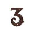 Numar pentru casa 3, Esschert, 1.2 x 8 x 11.6 cm, fier forjat