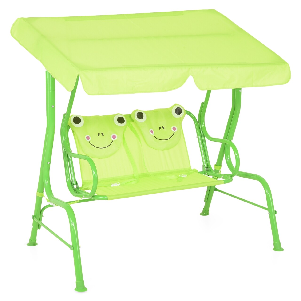 Leagan pentru copii, Frog, 115 x 75 x 110 cm, verde - imagine 2