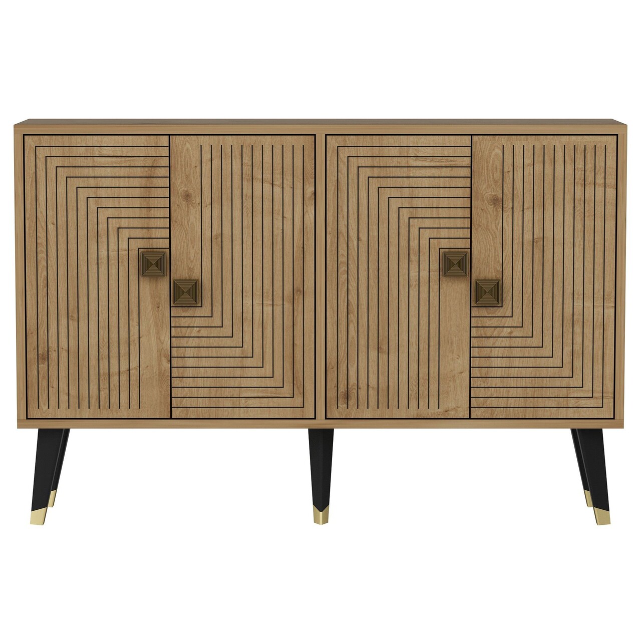 Consola, Odessa, Ahart, 120x80x30 cm, PAL, Stejar safir / Aur - 2 | YEO