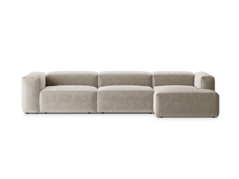 Coltar dreapta 4 locuri, Bergamo, Cosmopolitan Design, 344x152x70 cm, tesatura structurata, bej