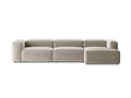 Coltar dreapta 4 locuri, Bergamo, Cosmopolitan Design, 344x152x70 cm, tesatura structurata, bej