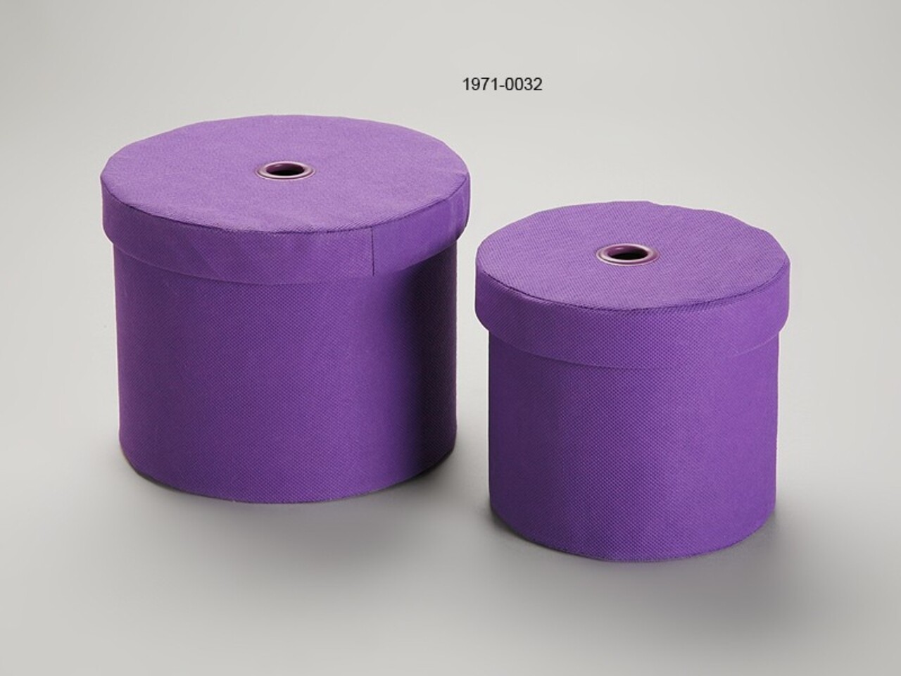 Set 2 cutii pentru depozitare Violetas, Versa, 21x21x17 cm, bumbac