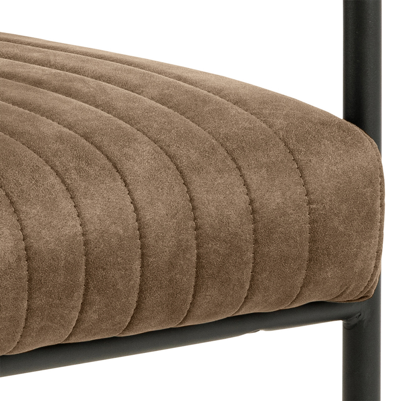 Scaun Adele, Actona, 50.5x64.5x84.5 cm, poliester/otel, maro deschis - view 2