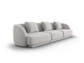Canapea 3 locuri, Tulum, Cosmopolitan Design, 255x90x70 cm, tesatura chenille, gri deschis