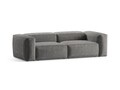 Canapea 3 locuri, Bergamo, Cosmopolitan Design, 264x108x70 cm, catifea chenille raiata, gri deschis
