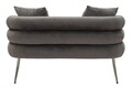 Canapea 2 locuri cu perne Silvery, Mauro Ferretti, 133x68x69 cm, lemn de pin/catifea, gri/argintiu