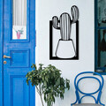 Decoratiune de perete, Mulhem, metal, 27 x 50 cm, negru